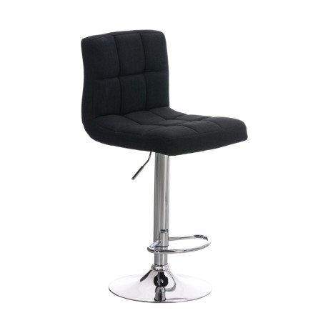 Tabouret de bar Peru, tissu C noir