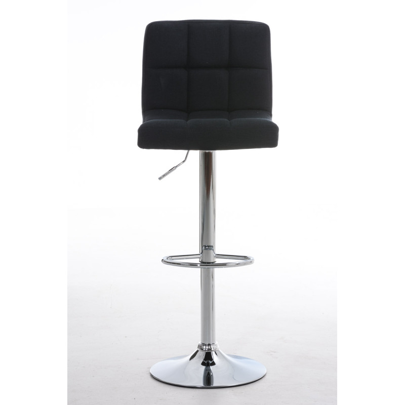 Tabouret de bar Peru, tissu C noir