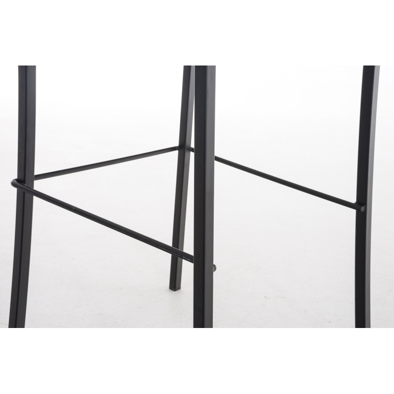 Taburete Avola con Base de Metal Negro Negro