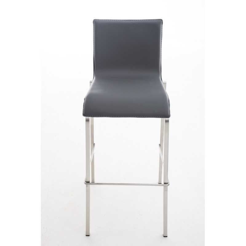 Tabouret de bar Avola en cuir, plat, 78 € gris