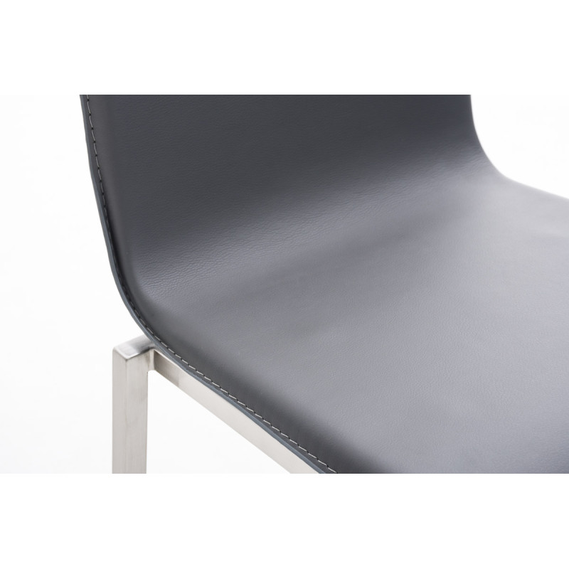 Sgabello Avola E78 in similpelle grigio