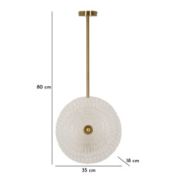 PLAFONNIER VERRE CM 35X18X80
