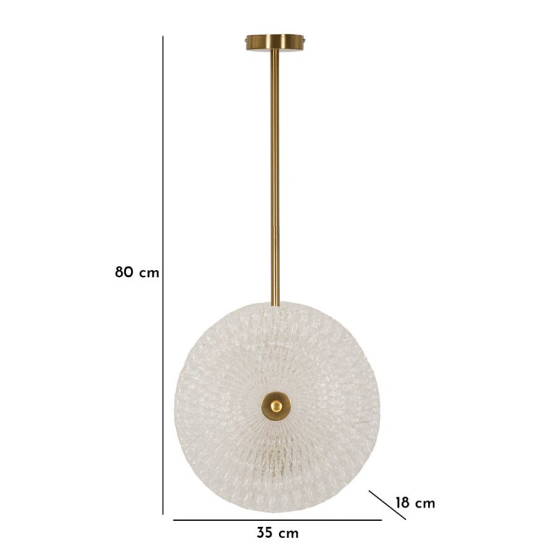 PLAFONNIER VERRE CM 35X18X80
