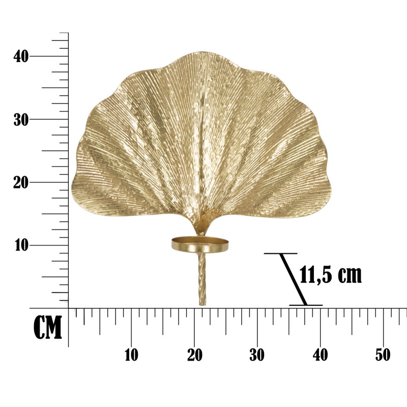 BOUGEOIR MURAL GLAM LEAF CM 41X11,5X40