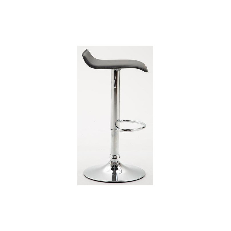 Lot de 2 tabourets de bar Dyn V2 simili cuir chromé noir