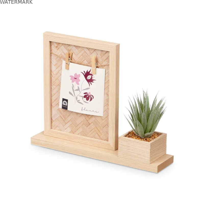 Cadre photo 411096 Naturel Plastique Bois MDF (8 Unités)