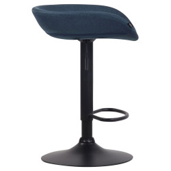 Tabouret de bar Anaheim en tissu bleu