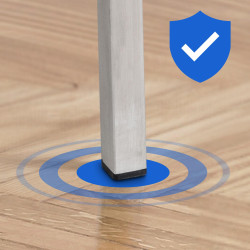 Tabouret de bar Damaso E en tissu avec structure à 4 pieds marron