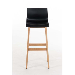 Tabouret de bar Hoover Natura structure 4 pieds noir