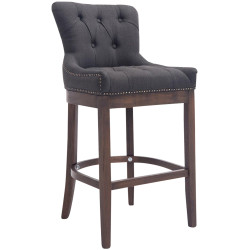Taburete Lakewood Tapizado en Tela Gris oscuro