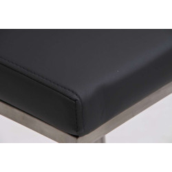 Tabouret de bar Panama E en cuir artificiel gris