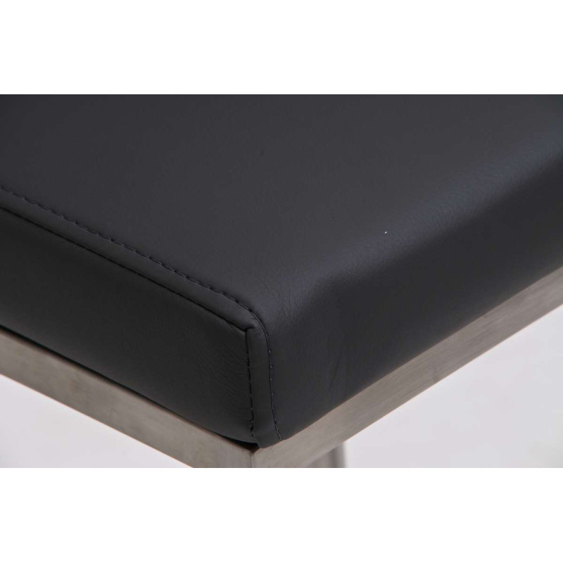 Tabouret de bar Panama E en cuir artificiel gris