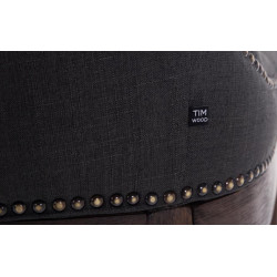 Taburete Lakewood Tapizado en Tela Gris oscuro