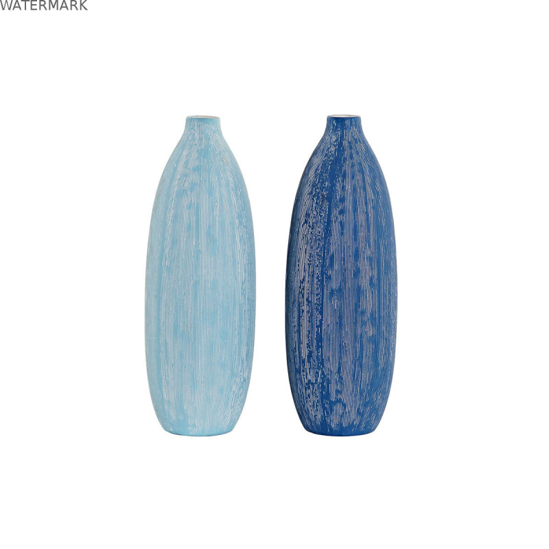 Vase DKD Home Decor Bleu Bleu ciel Blue marine Dolomite méditerranéen Finition vieillie 11 x 11 x 36 cm (2 Unités) Vase DKD Home Decor Bleu Bleu ciel Blue marine Dolomite méditerranéen Finition vieillie 11 x 11 x 36 cm (2 Unités)