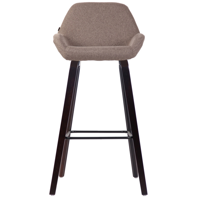 Tabouret de bar Newnan, 4 pieds en tissu, structure en noyer (chêne) taupe