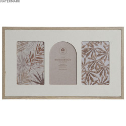 Cadre photo Home ESPRIT Beige Verre Bois MDF Scandinave 39 X 2 X 24 cm
