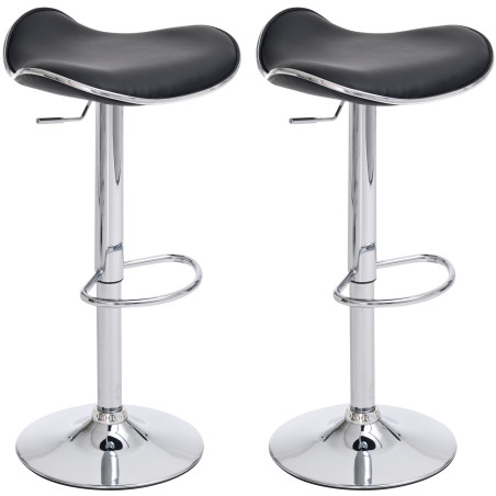 Lot de 2 tabourets de bar Shanghai C noir