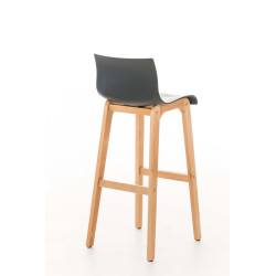 Tabouret de bar Hoover Natura avec structure à 4 pieds, gris