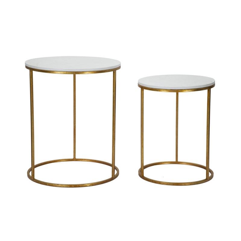 TABLE SIMPLY MARBRE COUPLE Ø 52X63-42X53