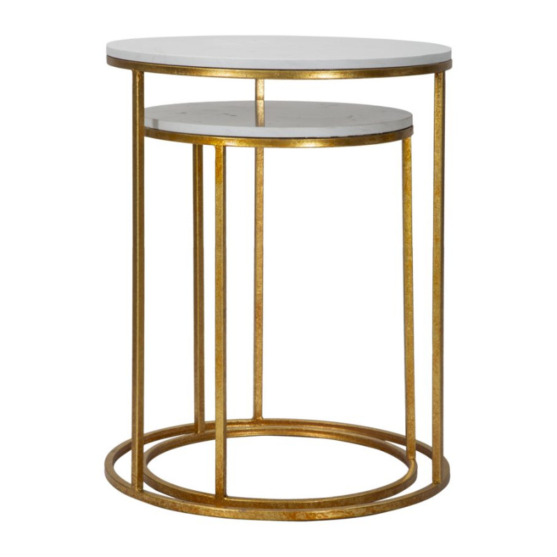 TABLE SIMPLY MARBRE COUPLE Ø 52X63-42X53