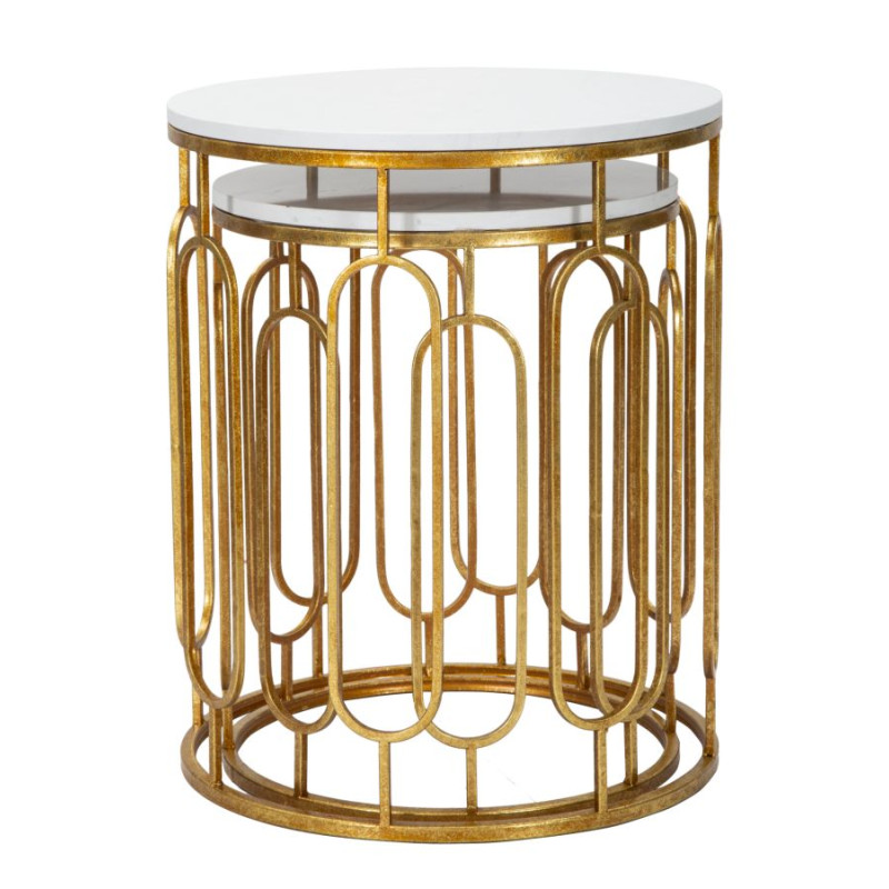 TABLE TORY MARBRE COUPLE CM 46X55-39X48
