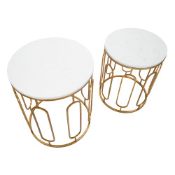 TABLE TORY MARBRE COUPLE CM 46X55-39X48