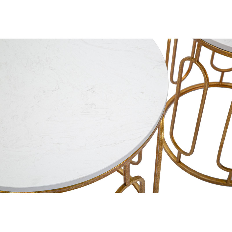 TABLE TORY MARBRE COUPLE CM 46X55-39X48