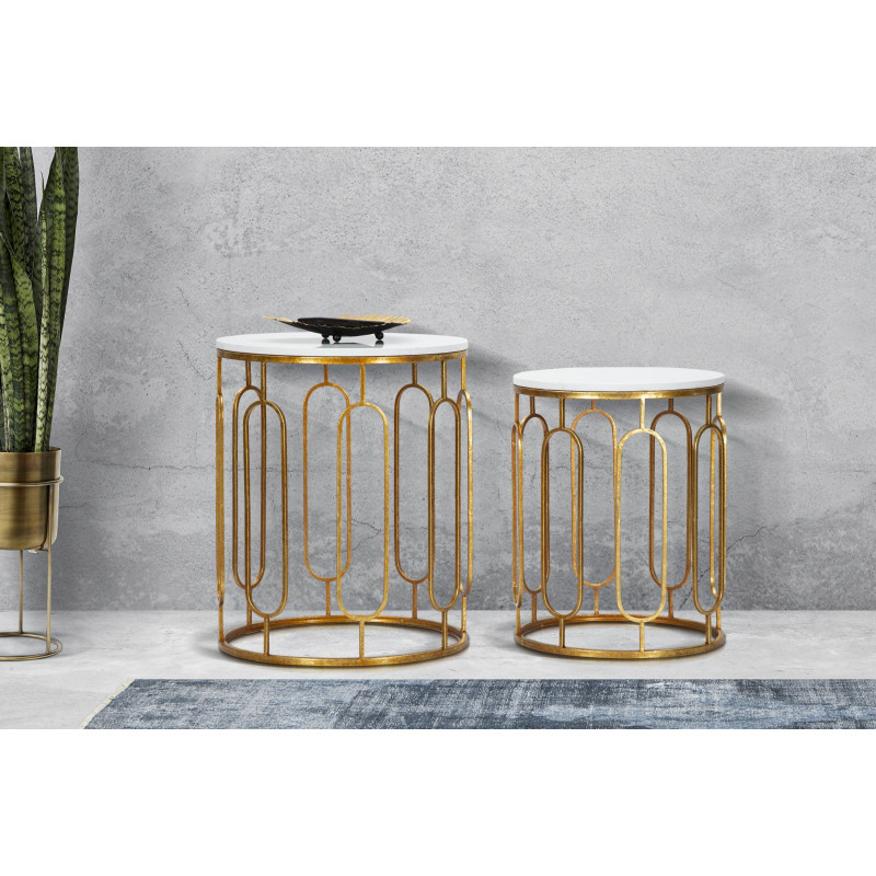 TABLE TORY MARBRE COUPLE CM 46X55-39X48