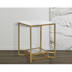 TABLE DOUBLE EN MARBRE CM 47X47X60