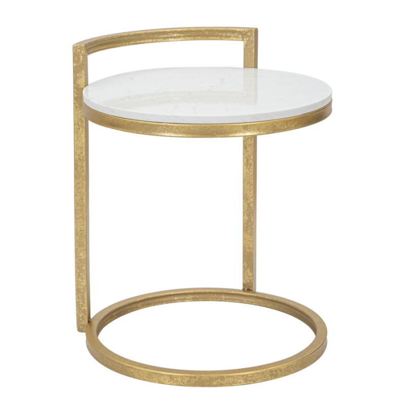 TABLE D'APPOINT RONDE EN MARBRE CM 40X43X50