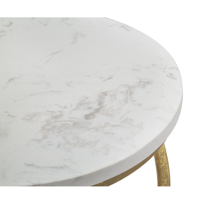 TABLE D'APPOINT SPIRALE MARBRE CM Ø 27,5X47,5