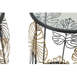 TABLE FOGLIE GLAM COPPIA CM Ø 38X55-33X50