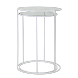 TABLE BLANCHE HARTS COPPIA CM Ø 43X60-38X55