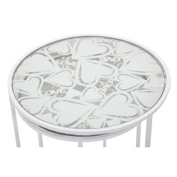 TABLE BLANCHE HARTS COPPIA CM Ø 43X60-38X55