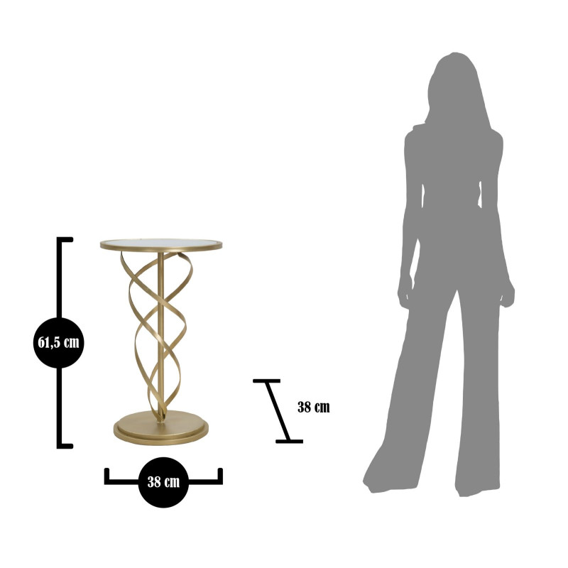 TABLE GLAM SPIRAL CM Ø 38X61,5