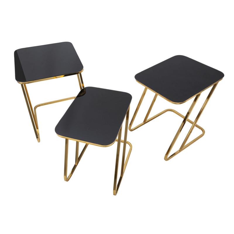 TABLE SIMPLE 3 PIÈCES CM 44X50,5X55,5-39X49X51-34X47X45