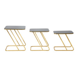 TABLE SIMPLE 3 PIÈCES CM 44X50,5X55,5-39X49X51-34X47X45