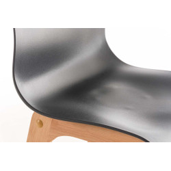 Tabouret de bar Hoover Natura avec structure à 4 pieds, gris