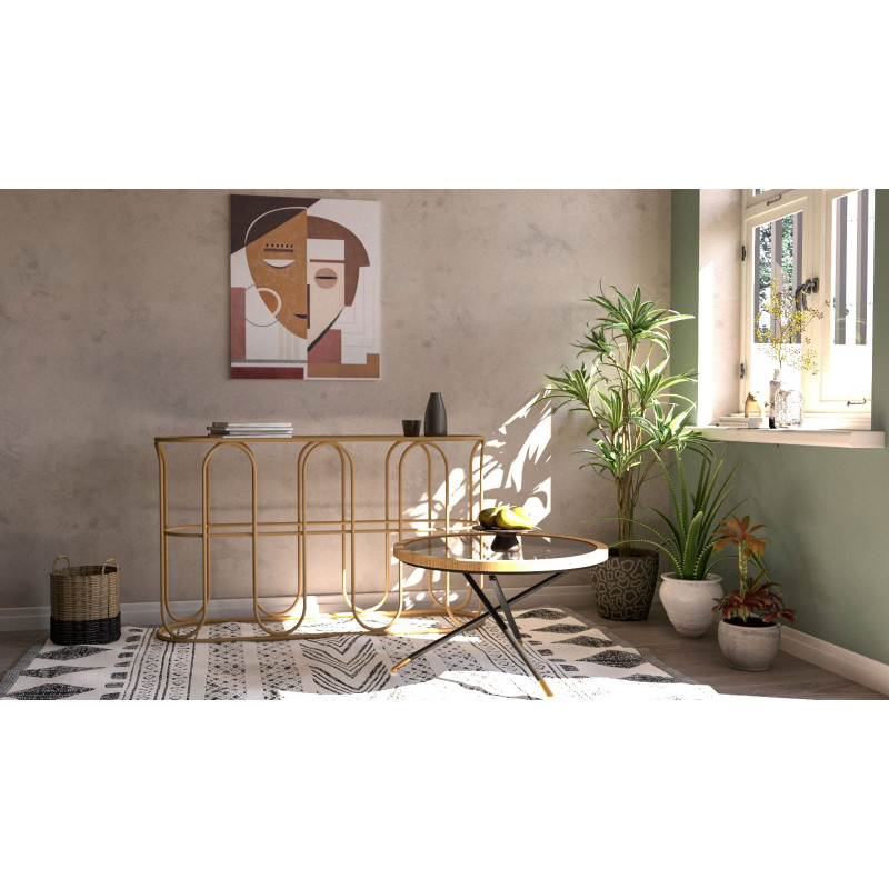 TAVOLO DA CAFFE' SAINT BARTH ROTONDO CM Ø 80X46,5