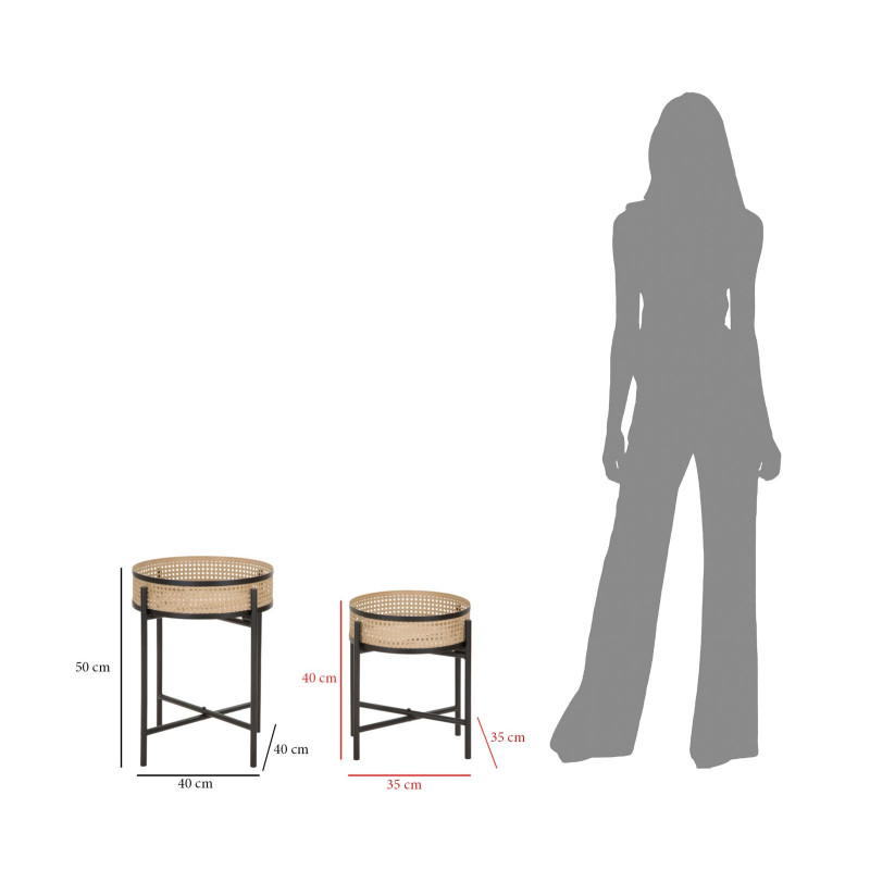 TABLE FUJI SET 2 PCS CM Ø 40X50-35X40