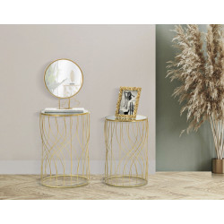 ENSEMBLE DE TABLE LIGNE 2PCS CM Ø 38X55-33X50