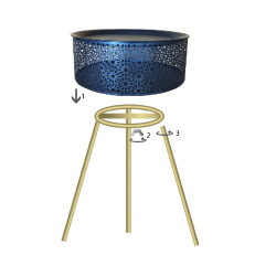 TABLE BLACKY CM Ø 35X50