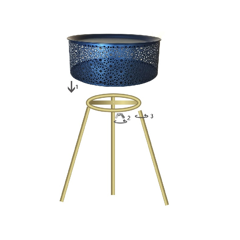 TABLE BLACKY CM Ø 35X50