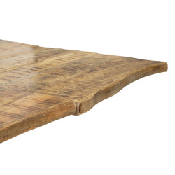 TABLE À MANGER EXTENSIBLE - BORD - 180 x 90 x 77 cm - LONGUEUR TOTALE 280 cm (BOIS DE MANGUE)