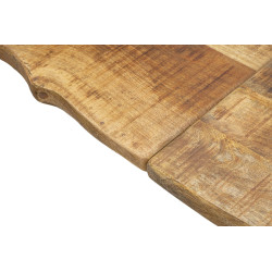 TABLE À MANGER EXTENSIBLE - BORD - 180 x 90 x 77 cm - LONGUEUR TOTALE 280 cm (BOIS DE MANGUE)