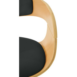 Taburete de bar Kingston Natural/negro