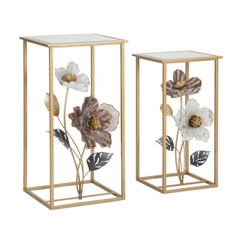 ENSEMBLE DE FLEURS DE TABLE 2 PIÈCES CM 36X36X70-30X30X60