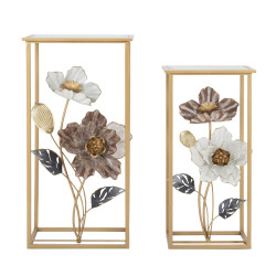 ENSEMBLE DE FLEURS DE TABLE 2 PIÈCES CM 36X36X70-30X30X60
