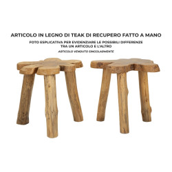 TABLE BASSE BINTANG EN TECK CM 50X47X50