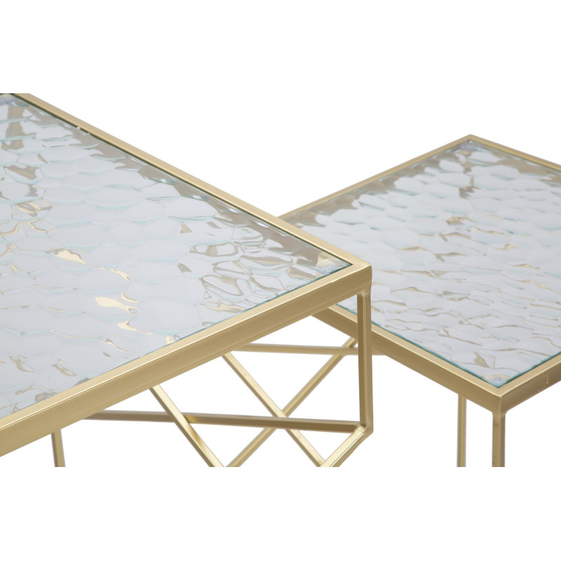 SUPPORT DE TÉLÉPHONE GLASSY COPPIA CM 50X50X100-40X40X80